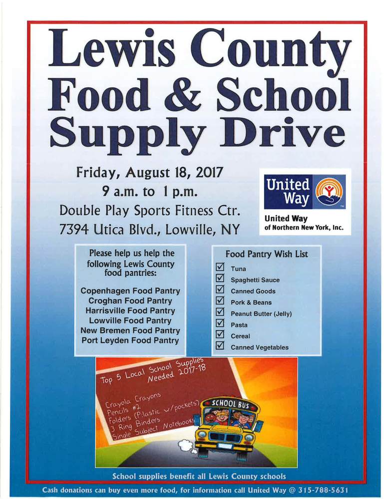 Lewis County Food & School Supply Drive